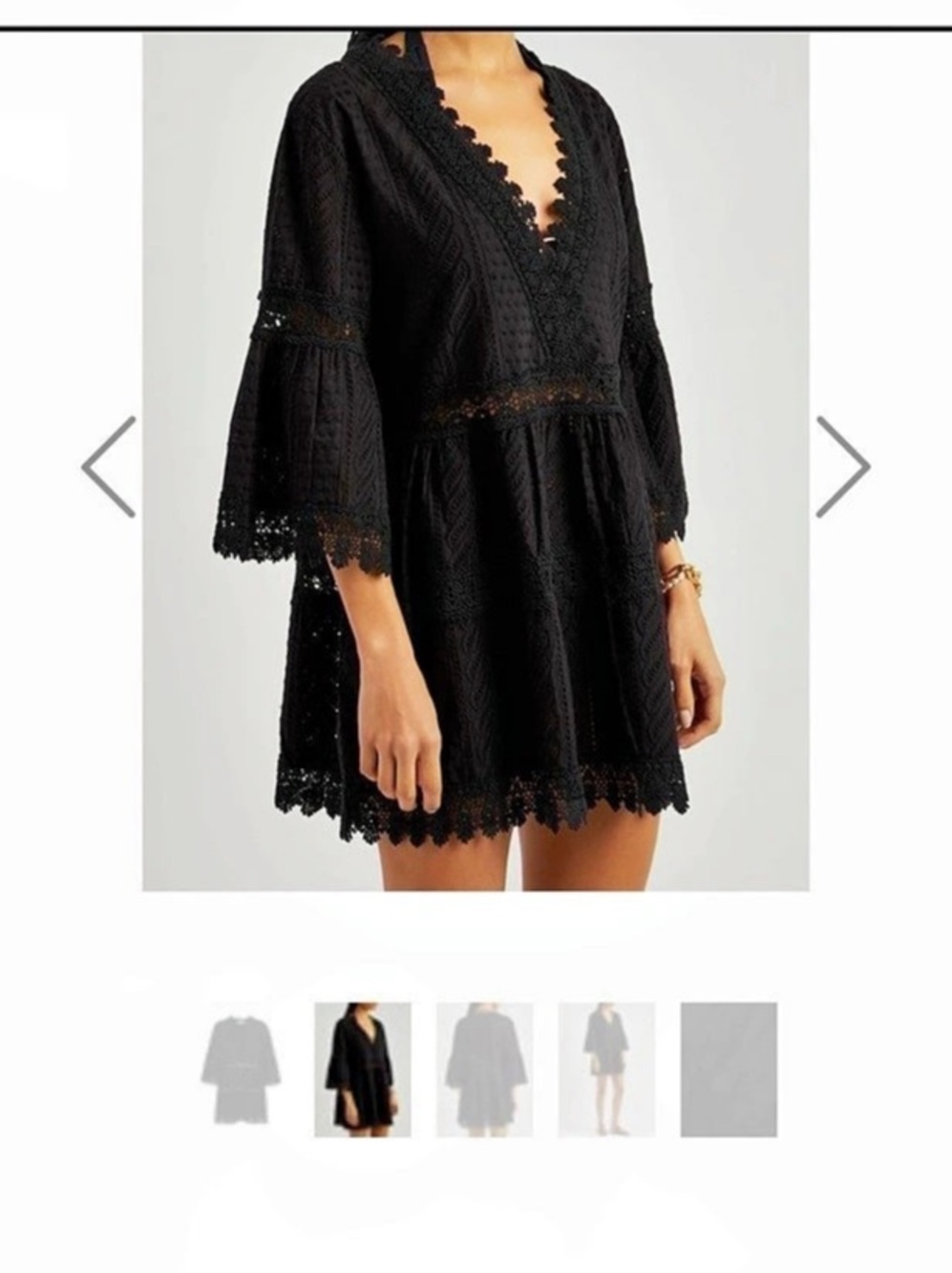 Melissa Odabash Victoria Broderie-Anglaise Cotton Kaftan Broderie-Anglaise Mini
